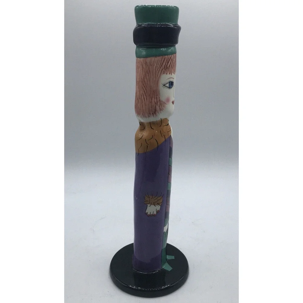 Susan Paley Ganz Candlestick Vase Gina‎ Green Boots Bella Casa Ceramic Lady